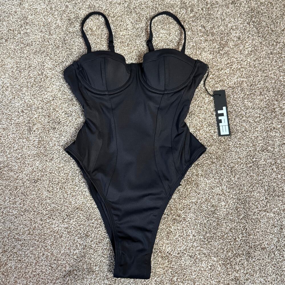 TA3 Pushy One Piece Shapewear Swimsuit Size XS Short A Cup Hi-Cut $188 Slimming